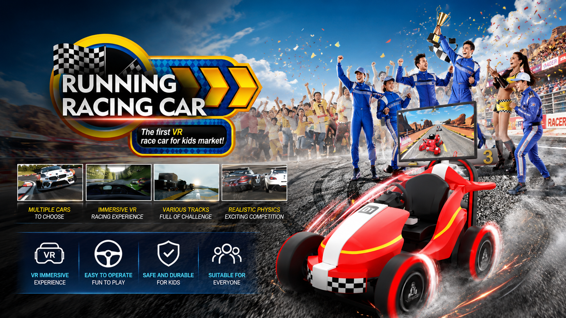 VR Kids Car Racing Simulaor