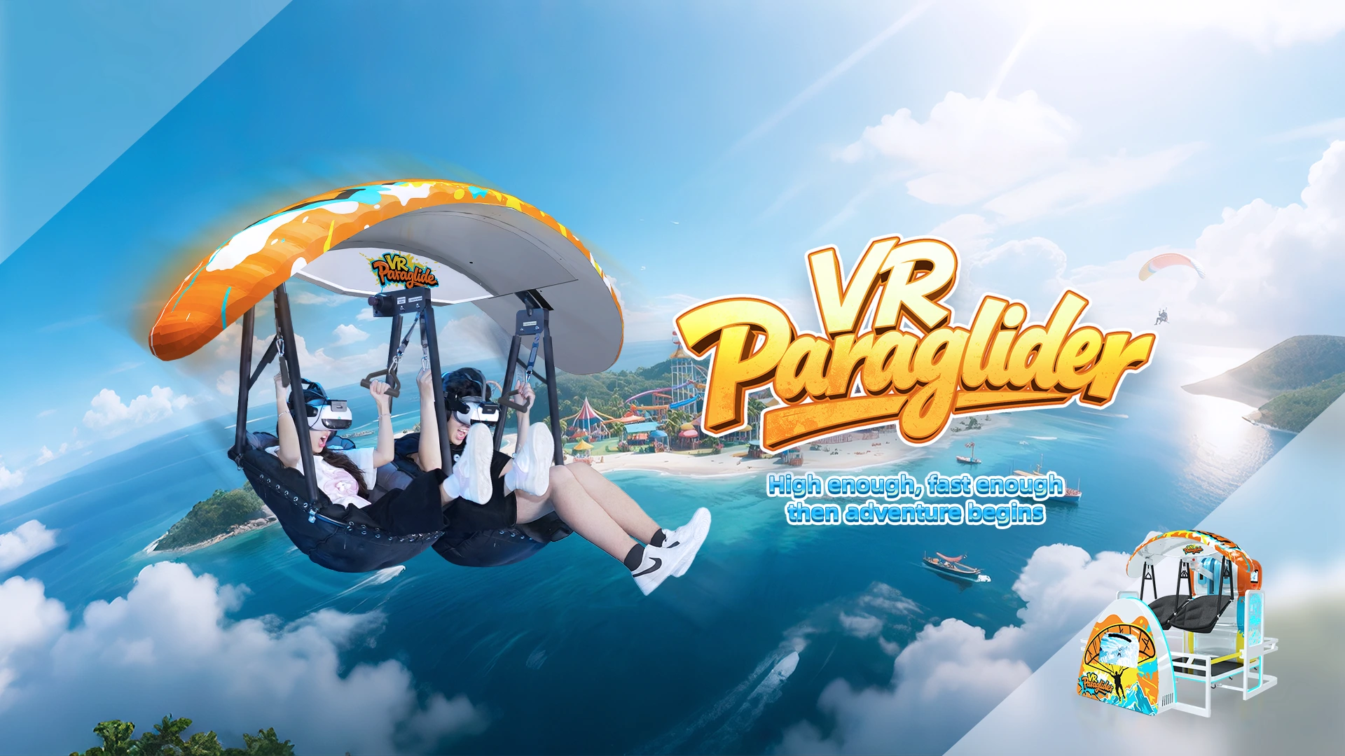 VR Paraglider 2 Players Flying Simulator