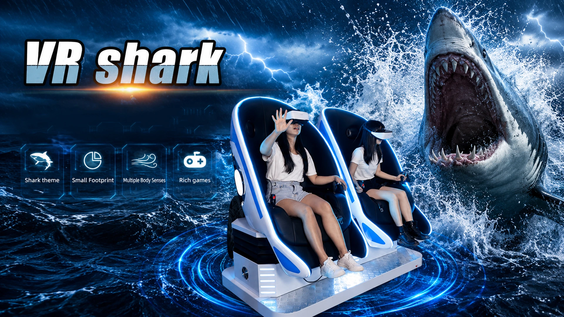 VR Shark Egg Chair 2P