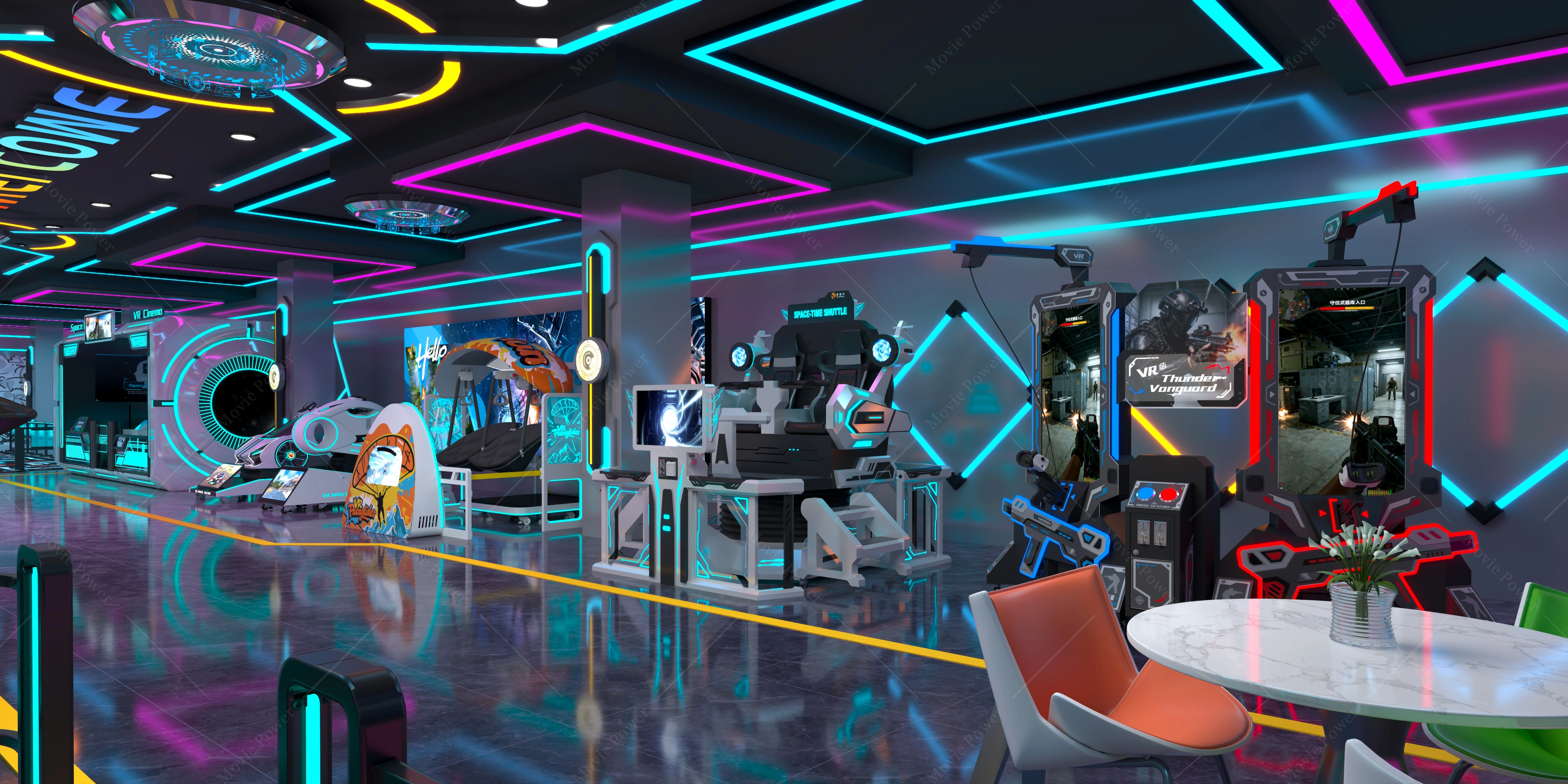 <span style="color: #ff5900">100-300㎡</span> <br/>Startup VR Experience Store