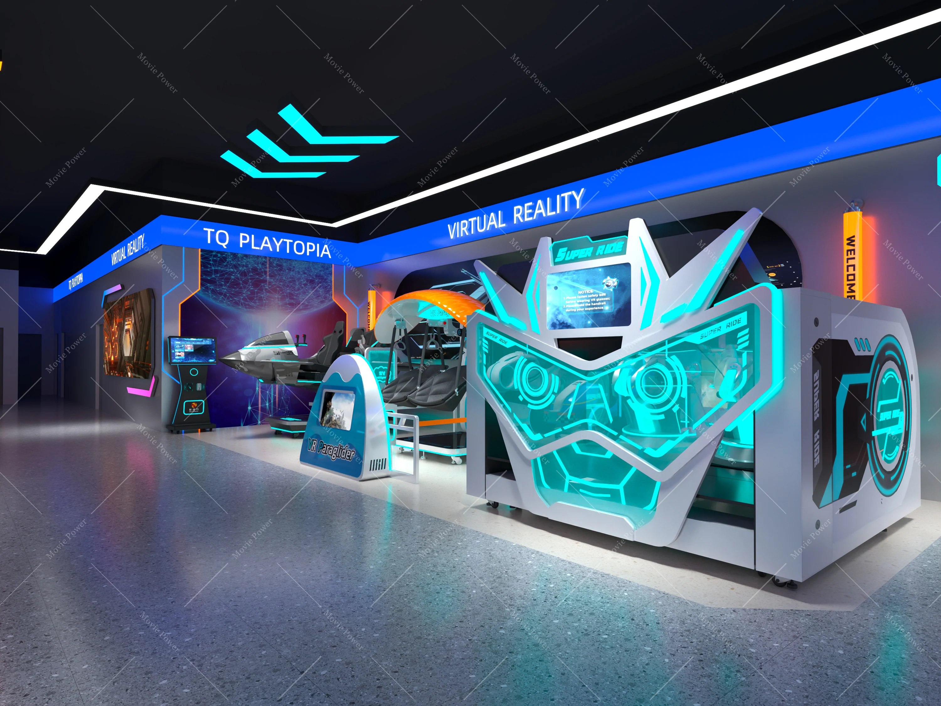 <span style="color: #ff5900">500-800㎡</span> <br/>Growth VR Entertainment Center
